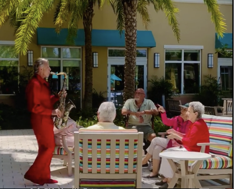 Residents of The Club at Boynton Beach enjoying a jazz performance